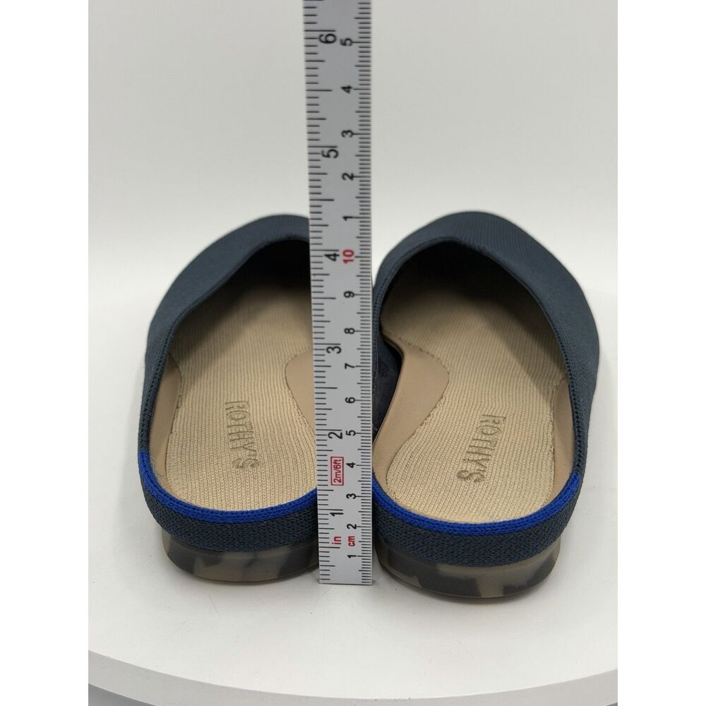 Rothy's The Almond Demi Mule Flats Womens Size 8.5 Navy Washable Knit - Picture 7 of 9